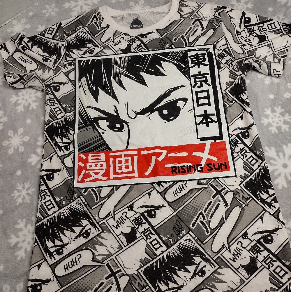 Launder Bailey Apparel Rising Sun Mens Tshirt Size Small Anime comic. In very go